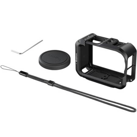 SmallRig 5887 - zestaw, klatka do DJI Osmo Action 6 (+ pasek na nadgarstek, osłona obiektywu) - zawartość zestawu